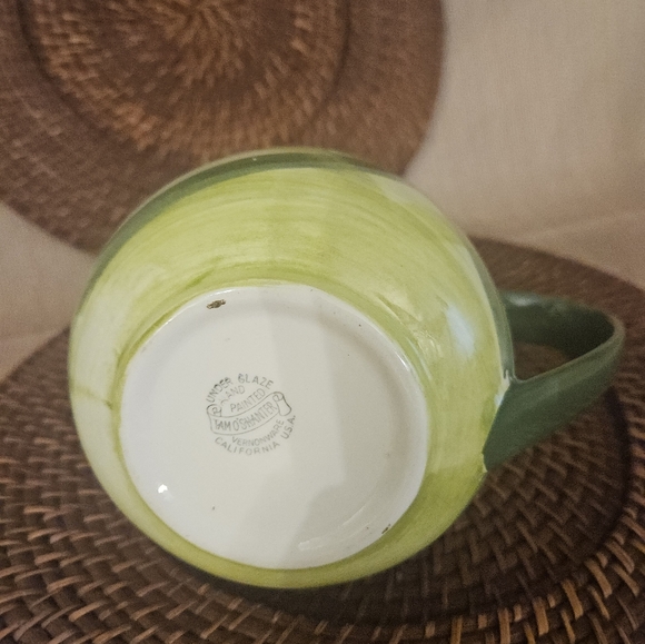 MCM Vintage Metlox Vernonware TAM O' SHANTER Plaid Gingham Glaze Pitcher Jug - Picture 10 of 13